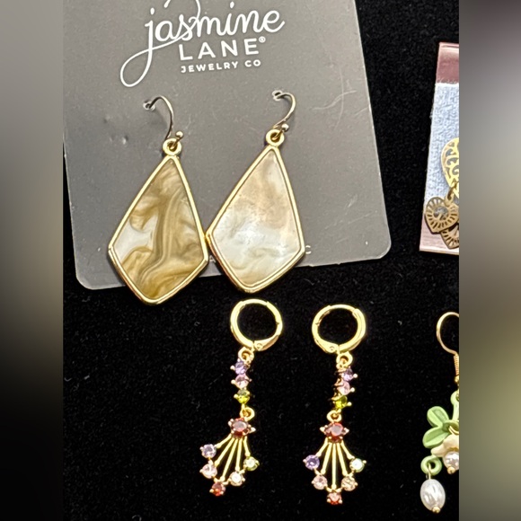 Fashion Dangle Gold-Tone Earrings Bundle - Picture 2 of 7